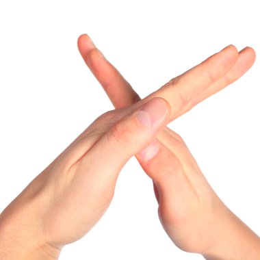 Hand sign language alphabet clipart