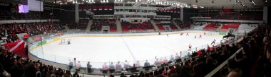 Panorama of hockey stadium clipart