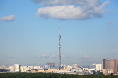 Ostankino tower in moscow clipart