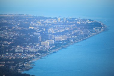 View on Sochi from air clipart