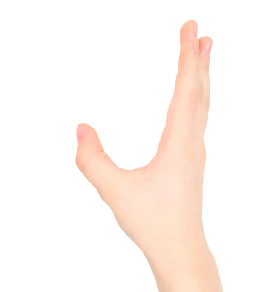 Руки представляют собой букву J из алфавита — стоковое фото