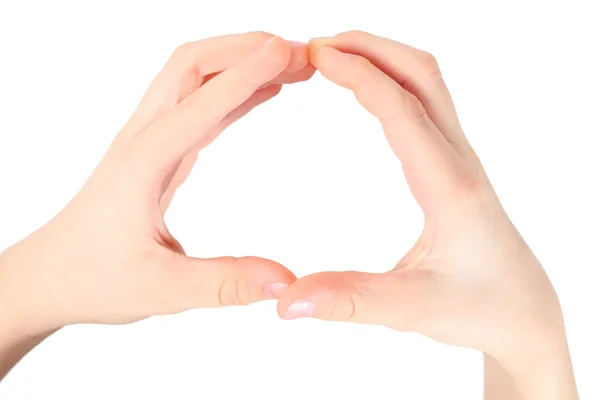 Hands represents letter O from alphabet — Stock Photo, Image