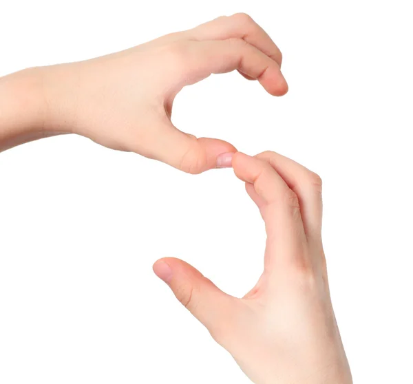 Mains représente la lettre S de l'alphabet — Photo