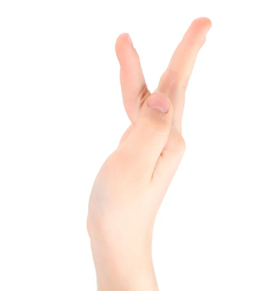 Ruce představuje písmeno y z abecedy — Stock fotografie