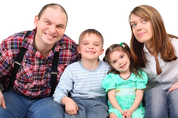 Portrait of smiling parents and children — Stock Photo, Image