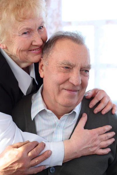 Retrato de casal de idosos — Fotografia de Stock