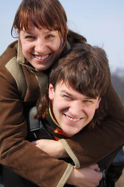 Young embraces pair — Stock Photo, Image