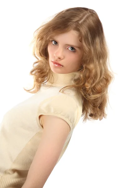 Portrait of young beauty blonde — Stock Photo, Image