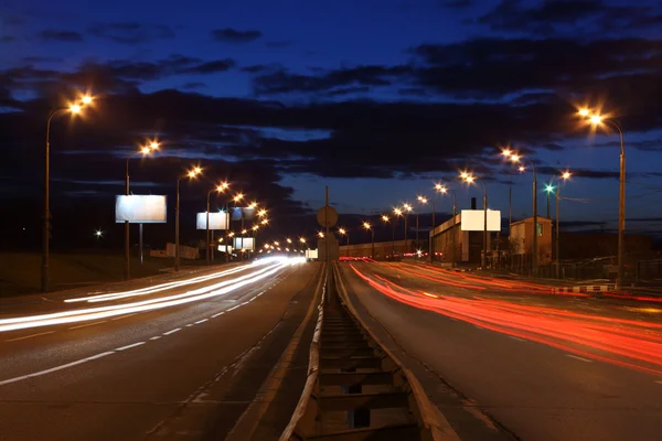 Noční dálnice — Stock fotografie