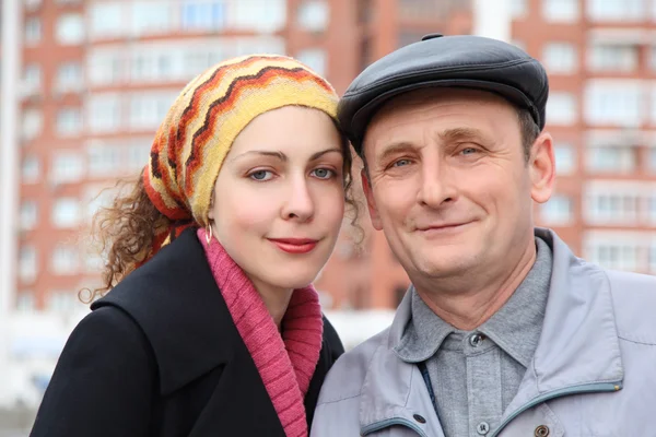 Genç kadının babası ile — Stok fotoğraf