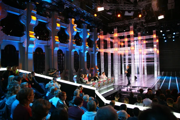 Program telewizyjny "gwiazdą" na ntv kanał 16 września 2008 r. w Moskwie, — Zdjęcie stockowe