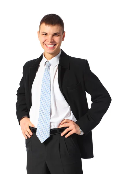 Sorridente giovane uomo d'affari — Foto Stock