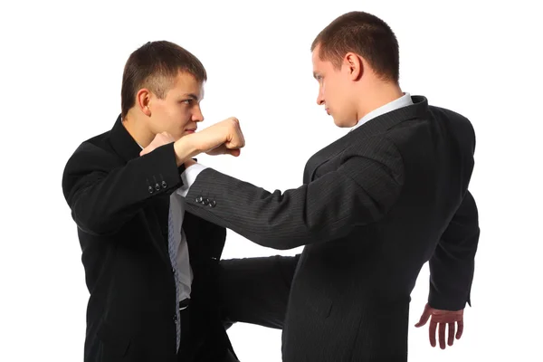 Due uomini d'affari combattenti — Foto Stock