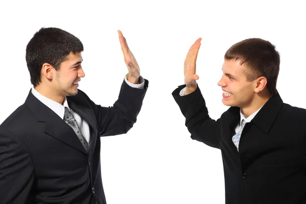 Two young happy businessmen — Stock Photo, Image