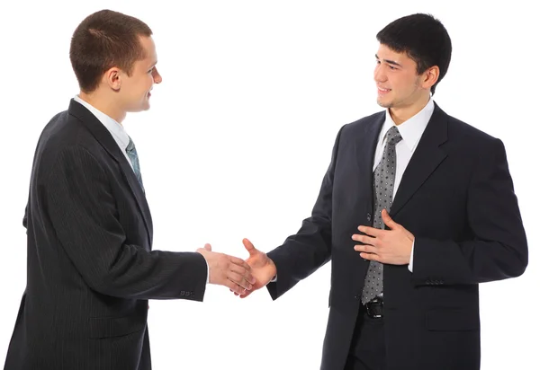 Due uomini d'affari salutano — Foto Stock