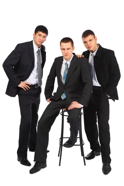 Trzech młodych biznesmenów — Zdjęcie stockowe
