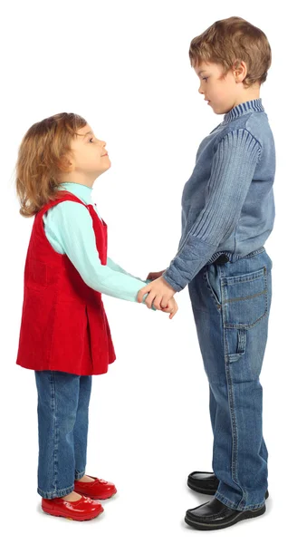 Boy with girl represent letter H — Stock Photo, Image
