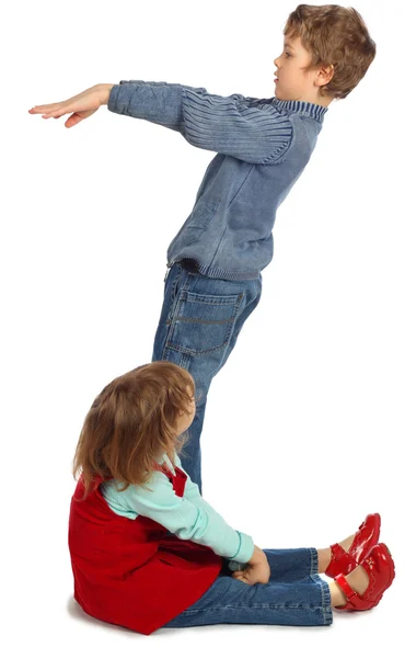 Boy with girl represent Z — Stock Photo, Image