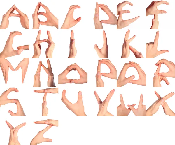 Alfabeto del lenguaje de señas — Foto de Stock