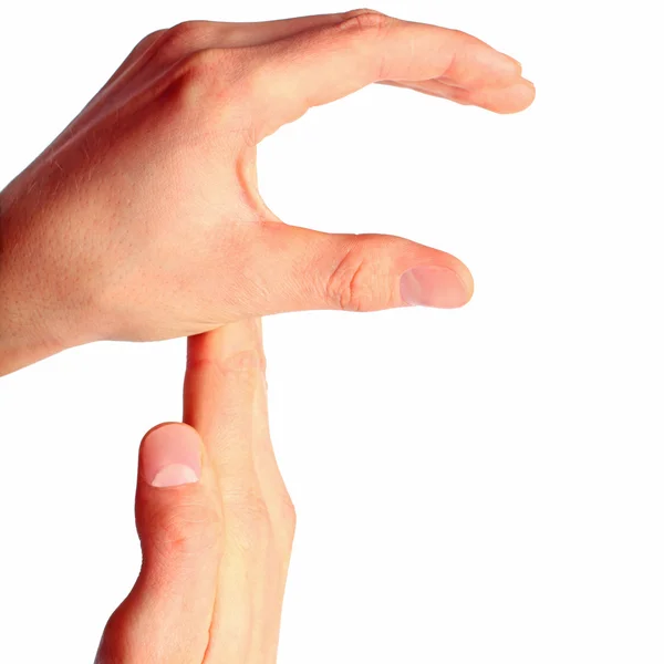 Alfabeto de linguagem de sinais de mão — Fotografia de Stock
