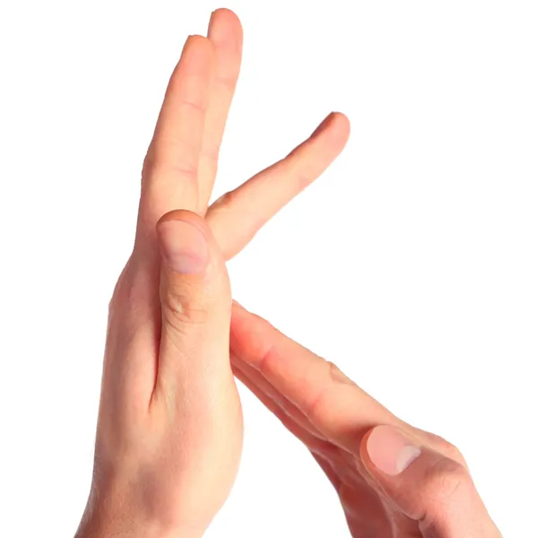 Ruční znakového jazyka abeceda — Stock fotografie
