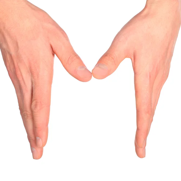 Dłoń Alfabet języka migowego — Zdjęcie stockowe