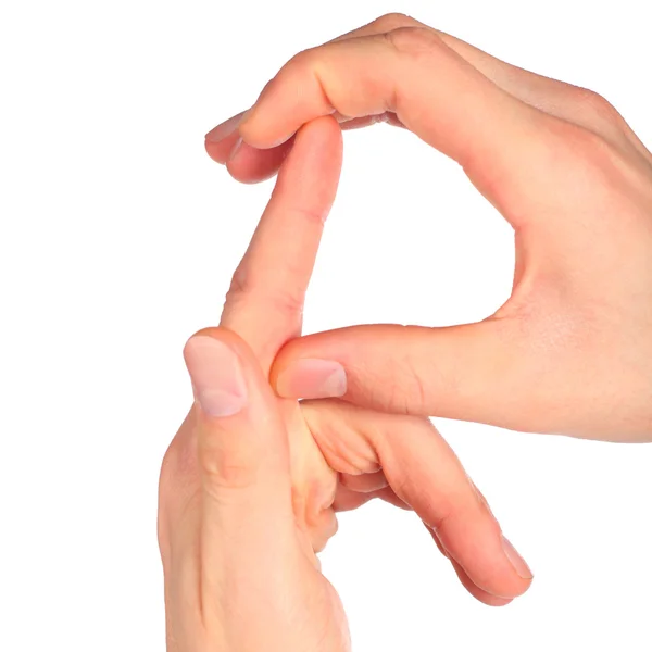 Hand sign language alphabet — Stock Photo, Image