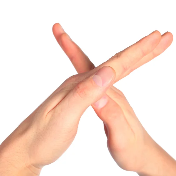 Ручной язык жестов — стоковое фото