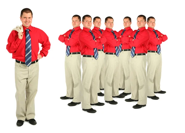 Geschäftsmann im roten Hemd — Stockfoto