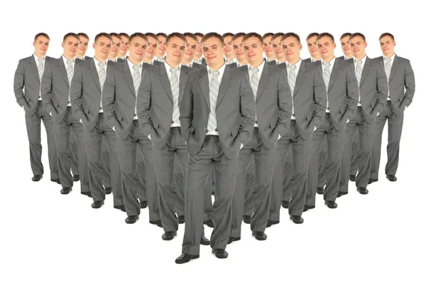 Multidão de clones de negócios colagem — Fotografia de Stock