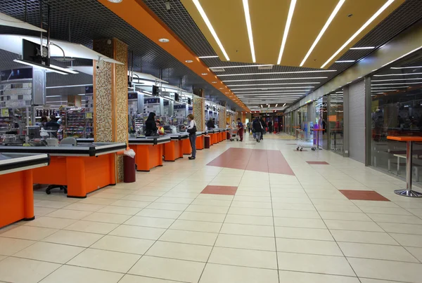 Interior of supermarket — Stock Fotó