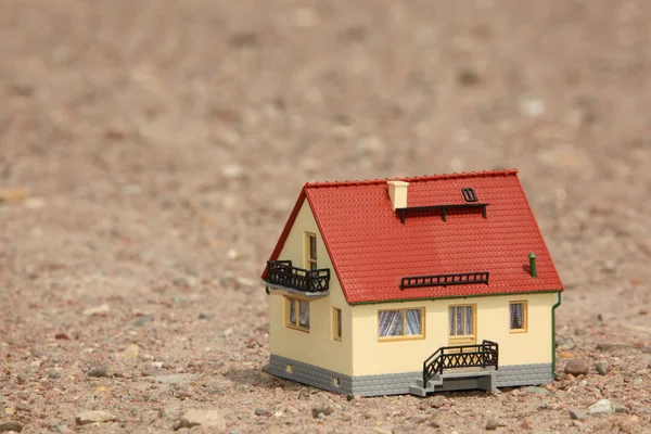 House model on ground — Stock Photo, Image