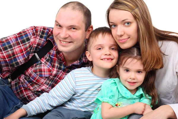 Portrait of parents and two children Stock Photo