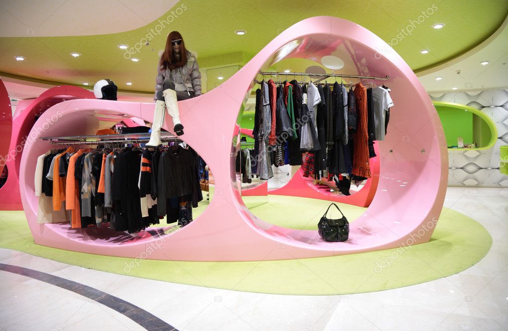 Modern shop of woman clothes