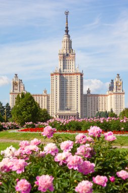 The Moscow State University of a name of Lomonosov. Vertical for clipart