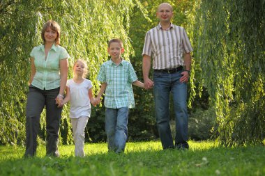 aile içinde erken sonbahar park