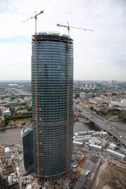 The building of the skyscraper clipart