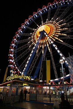 Ferry wheel at night 2 clipart