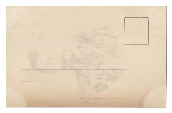 Stara pusta pocztówka odizolowana na biało — Zdjęcie stockowe
