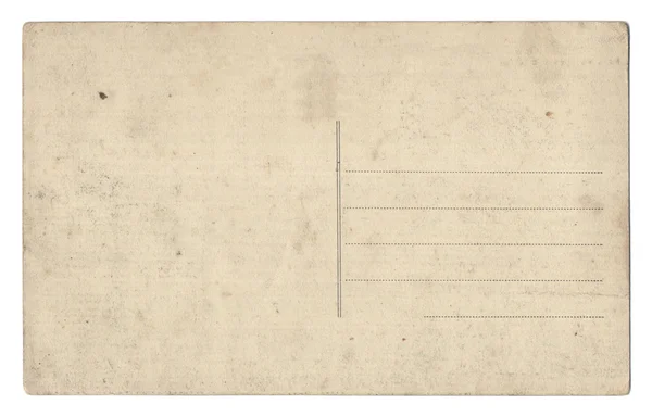 Старая пустая открытка изолирована на белом — стоковое фото