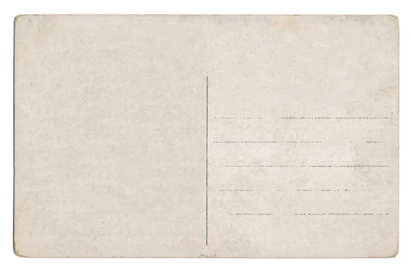 Vieille carte postale vide isolée sur blanc — Photo