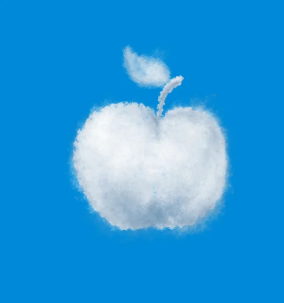 青い空にアップルのクラウド — ストック写真