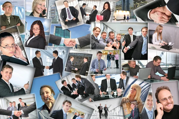 Muchas fotos de negocios, collage —  Fotos de Stock