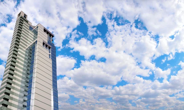 Kantoorgebouw en panorama van hemel — Stockfoto