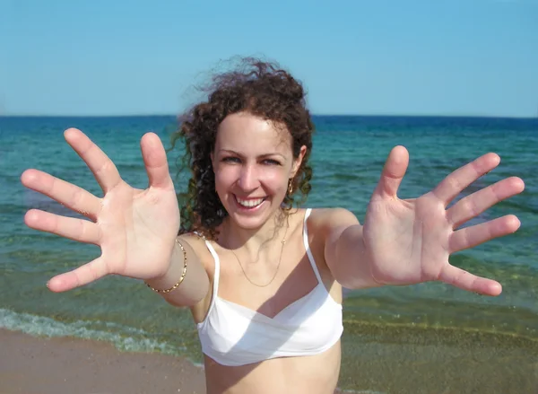 Kadın deniz hurma — Stok fotoğraf