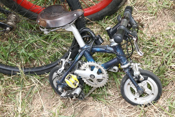 stock image Small bike on the grass