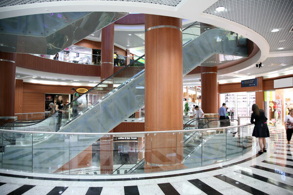 Escalator in the trade center