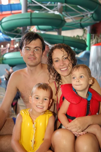 Familie waterpark — Stockfoto