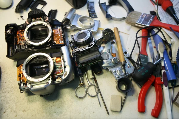 Reparación de herramienta de cámara — Foto de Stock