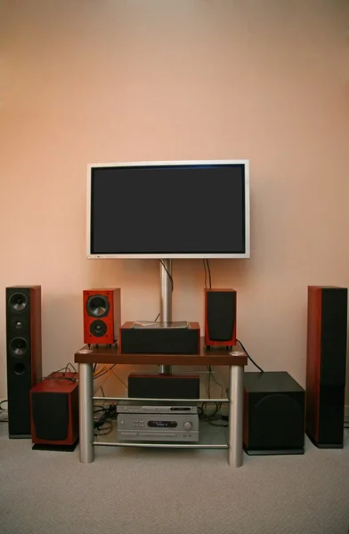 Home sistema de áudio-vídeo — Fotografia de Stock